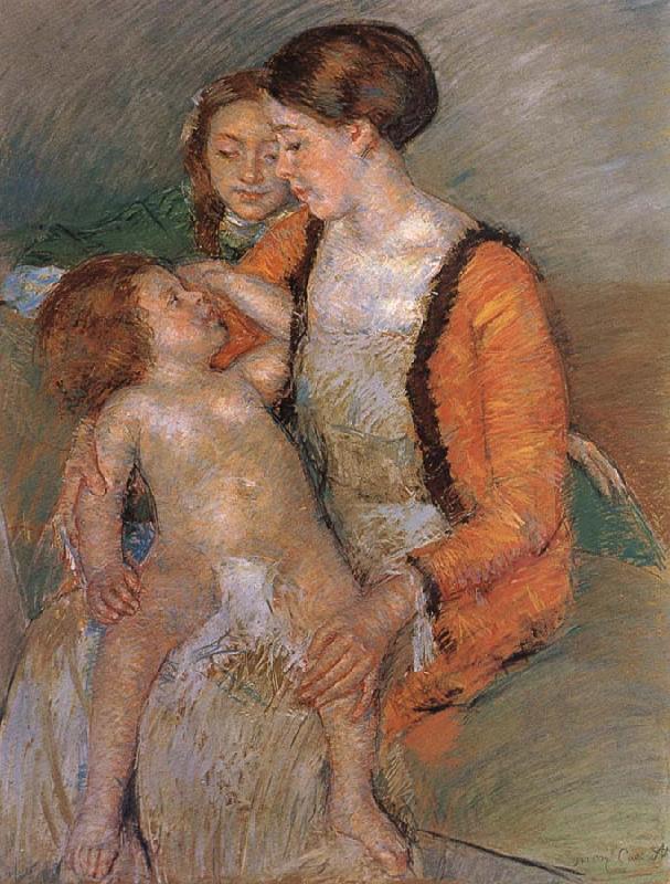 Mary Cassatt Mother and her children Norge oil painting art
